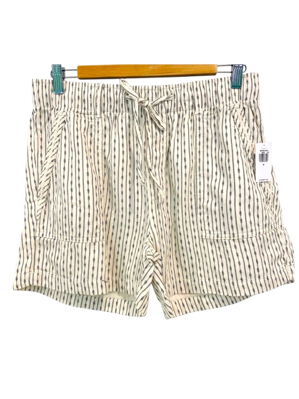 NWT shorts elastic waist pockets cotton high rise medium bermudas Old Navy